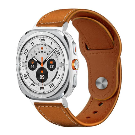 xDfind Rivet Buckle Genuine Leather Watch Band, For Galaxy Watch Ultra2 2026 / 2025 / 1 2024