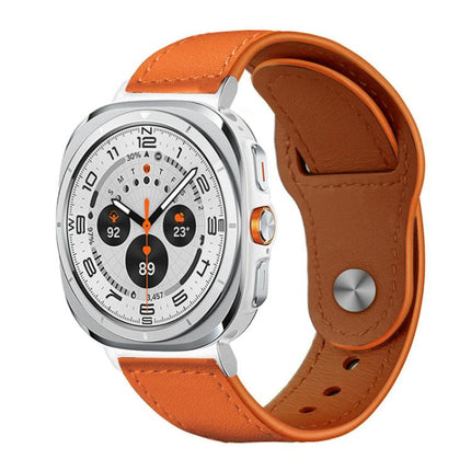 xDfind Rivet Buckle Genuine Leather Watch Band, For Galaxy Watch Ultra2 2026 / 2025 / 1 2024