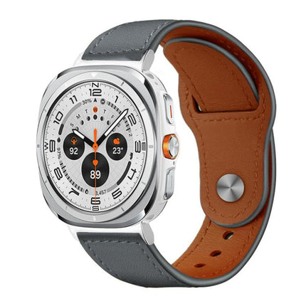 xDfind Rivet Buckle Genuine Leather Watch Band, For Galaxy Watch Ultra2 2026 / 2025 / 1 2024