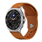 For Galaxy Watch9 / 8 / 8 Classic / Brown White Thread