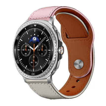 xDfind Rivet Buckle Genuine Leather Watch Band, For Galaxy Watch9 / 8 / 8 Classic