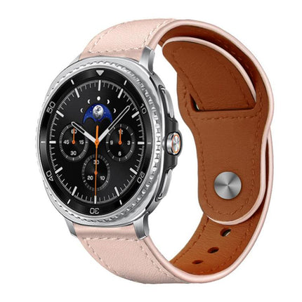 xDfind Rivet Buckle Genuine Leather Watch Band, For Galaxy Watch9 / 8 / 8 Classic