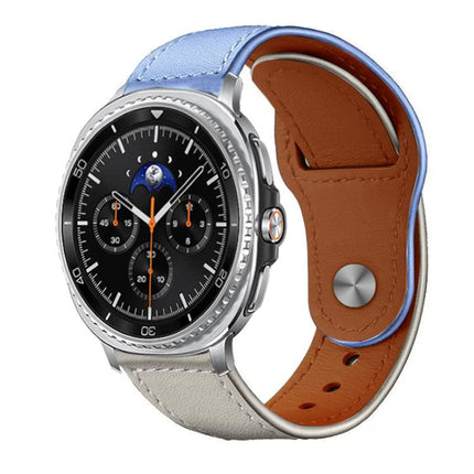 xDfind Rivet Buckle Genuine Leather Watch Band, For Galaxy Watch9 / 8 / 8 Classic