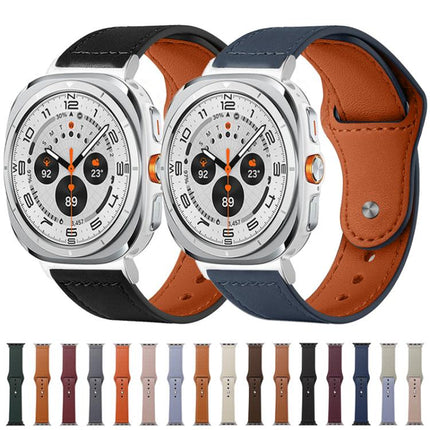 xDfind Rivet Buckle Genuine Leather Watch Band, For Galaxy Watch Ultra2 2026 / 2025 / 1 2024