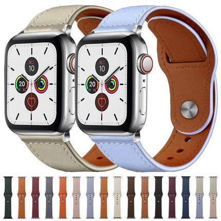 xDfind Rivet Buckle Genuine Leather Watch Band, For Apple Watch 38 / 40 / 41 / S10 42mm