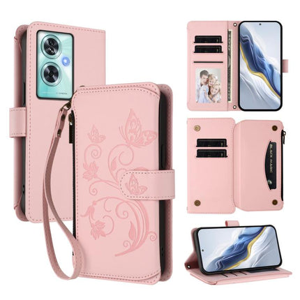 Butterfly Love Flower Multi-card Zipper Wallet Leather Phone Case, For OnePlus Nord 2 Lite 5G / CE 2 Lite, For OnePlus Nord CE4 5G, For OnePlus Nord N30 SE 5G