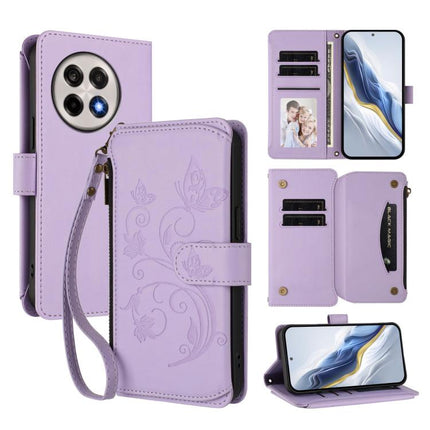 Butterfly Love Flower Multi-card Zipper Wallet Leather Phone Case, For OnePlus Nord CE5 / Ace 5 Racing, For OnePlus 13T, For OnePlus 13R 5G / Ace 5 / 5 Pro
