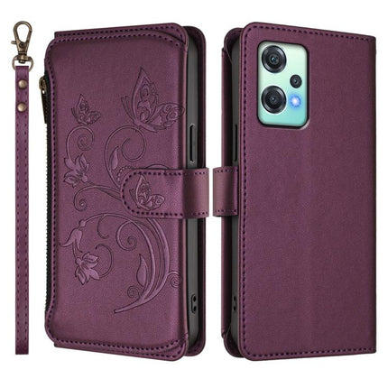 Butterfly Love Flower Multi-card Zipper Wallet Leather Phone Case, For OnePlus Nord 2 Lite 5G / CE 2 Lite, For OnePlus Nord CE4 5G, For OnePlus Nord N30 SE 5G