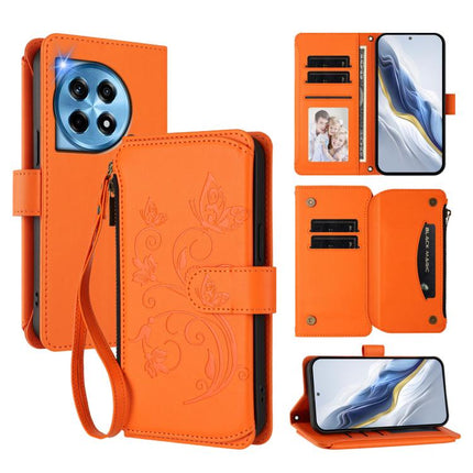 Butterfly Love Flower Multi-card Zipper Wallet Leather Phone Case, For OnePlus 12R 5G / Ace 3 5G, For OnePlus 12 5G, For OnePlus Ace 2 Pro 5G