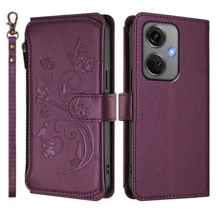 Butterfly Love Flower Multi-card Zipper Wallet Leather Phone Case, For OnePlus Nord CE3 5G India, For OnePlus Nord CE 3 Lite 5G / N30 5G, For OnePlus Nord 3 / Ace 2V