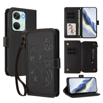 Butterfly Love Flower Multi-card Zipper Wallet Leather Phone Case, For OnePlus Nord CE3 5G India, For OnePlus Nord CE 3 Lite 5G / N30 5G, For OnePlus Nord 3 / Ace 2V