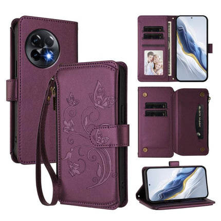 Butterfly Love Flower Multi-card Zipper Wallet Leather Phone Case, For OnePlus 11R 5G / Ace 2 5G, For OnePlus 11, For OnePlus Nord N300