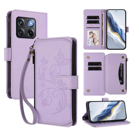 Butterfly Love Flower Multi-card Zipper Wallet Leather Phone Case, For OnePlus 10T 5G / Ace Pro 5G, For OnePlus Nord 2T, For OnePlus 10R / Ace