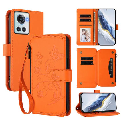Butterfly Love Flower Multi-card Zipper Wallet Leather Phone Case, For OnePlus 10T 5G / Ace Pro 5G, For OnePlus Nord 2T, For OnePlus 10R / Ace