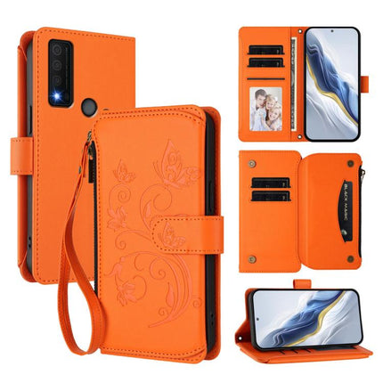 Butterfly Love Flower Multi-card Zipper Wallet Leather Phone Case, For TCL 30 4G / 5G / 30+, For TCL 30 SE, For TCL 30 XE 5G / 30 V 5G / T781S