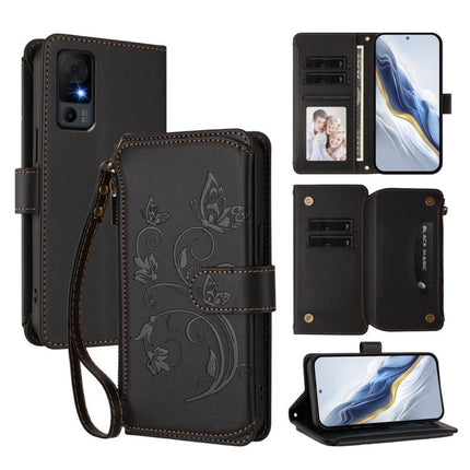 Butterfly Love Flower Multi-card Zipper Wallet Leather Phone Case, For TCL 60 SE NxtPaper, For TCL 30Z / T602DL / 30 LE / T602DL, For TCL 40 XL / 40 T / T608DL