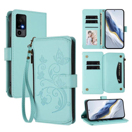 Butterfly Love Flower Multi-card Zipper Wallet Leather Phone Case, For TCL 40R / Sharp Aquos V6 5G, For TCL 30 XL / T701DL, For TCL 305 / 306 / 30 SE AL02