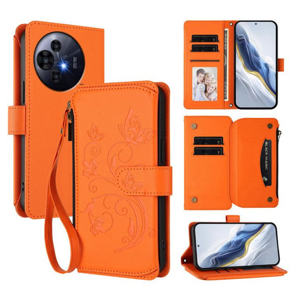 Butterfly Love Flower Multi-card Zipper Wallet Leather Phone Case, For TCL 50 LE 5G / T510SPP / K23 / K24, For TCL 50 NxtPaper / 50 Pro NxtPaper 5G, For TCL 405 / 406 / 406S / 408 / T506D