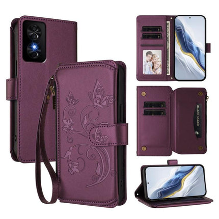 Butterfly Love Flower Multi-card Zipper Wallet Leather Phone Case, For TCL 50 SE / 40 NxtPaper 4G, For TCL 501 / Vodafone Smart M25, For TCL 505 / T509K / T5094