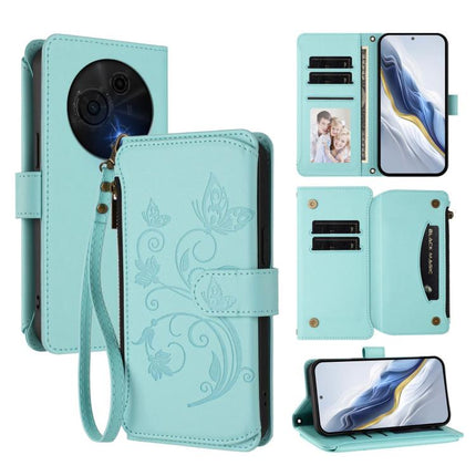 Butterfly Love Flower Multi-card Zipper Wallet Leather Phone Case, For TCL 60 NxtPaper, For TCL 605 / 60 SE, For TCL 60 5G
