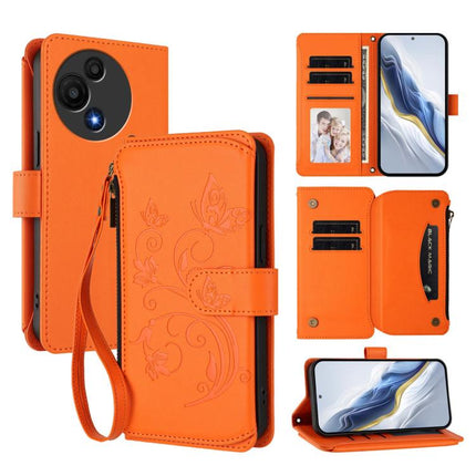 Butterfly Love Flower Multi-card Zipper Wallet Leather Phone Case, For TCL 60 SE NxtPaper, For TCL 30Z / T602DL / 30 LE / T602DL, For TCL 40 XL / 40 T / T608DL