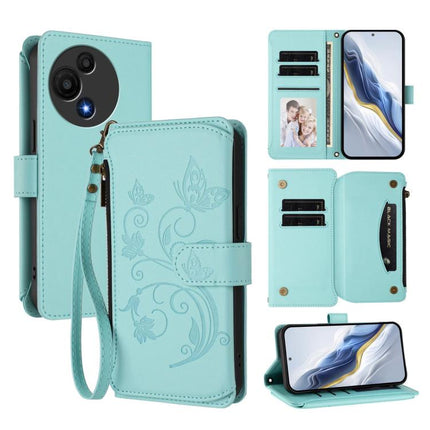 Butterfly Love Flower Multi-card Zipper Wallet Leather Phone Case, For TCL 60 SE NxtPaper, For TCL 30Z / T602DL / 30 LE / T602DL, For TCL 40 XL / 40 T / T608DL