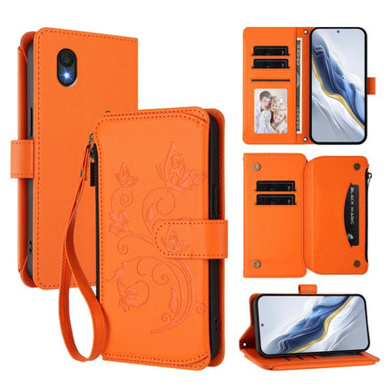 Butterfly Love Flower Multi-card Zipper Wallet Leather Phone Case, For TCL 50 XL / 50 XL NxtPaper 5G, For TCL 201, For TCL 50 XE