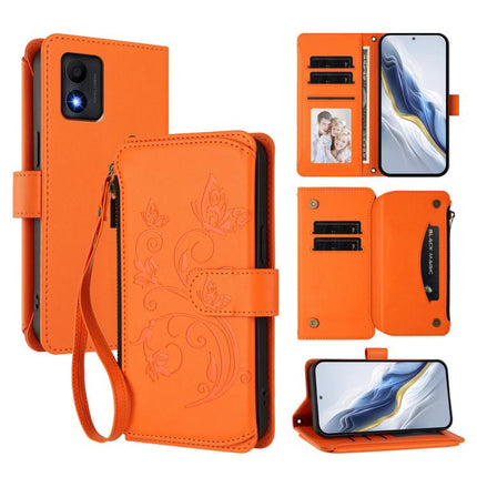 Butterfly Love Flower Multi-card Zipper Wallet Leather Phone Case, For TCL Stylus 5G, For TCL 303, For TCL 30T / T603DL