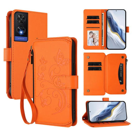 Butterfly Love Flower Multi-card Zipper Wallet Leather Phone Case, For TCL 50 SE / 40 NxtPaper 4G, For TCL 501 / Vodafone Smart M25, For TCL 505 / T509K / T5094