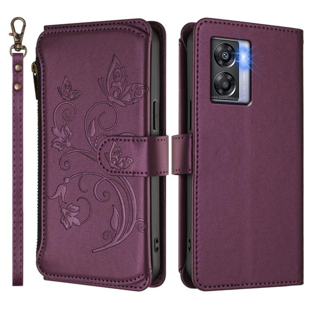 Butterfly Love Flower Multi-card Zipper Wallet Leather Phone Case, For Realme V23 / Narzo 50, For Realme GT Neo 3, For Realme 9 5G India