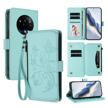 Butterfly Love Flower Multi-card Zipper Wallet Leather Phone Case, For Realme 14 Pro 5G India, For Realme GT 7 Pro 5G / GT7 Pro Racing, For Realme C63 5G Global