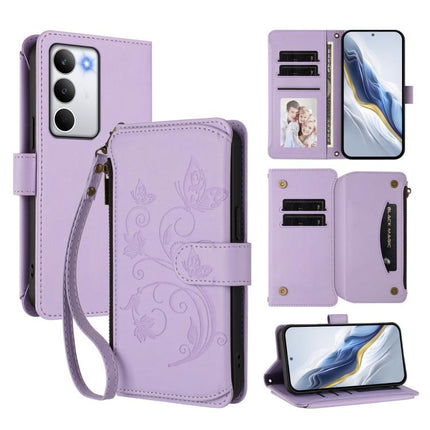 Butterfly Love Flower Multi-card Zipper Wallet Leather Phone Case, For Realme 15 5G / 15 Pro 5G, For Realme C71 4G Global, For Realme Neo7 Turbo