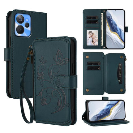 Butterfly Love Flower Multi-card Zipper Wallet Leather Phone Case, For Realme C33 2023 / 2022, For Realme 10T 5G / 10S 5G, For Realme GT3 5G /  GT Neo 5 240W