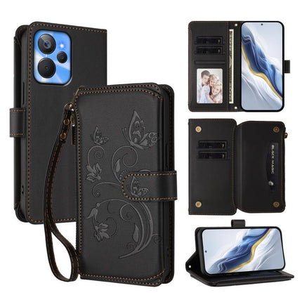 Butterfly Love Flower Multi-card Zipper Wallet Leather Phone Case, For Realme C33 2023 / 2022, For Realme 10T 5G / 10S 5G, For Realme GT3 5G /  GT Neo 5 240W