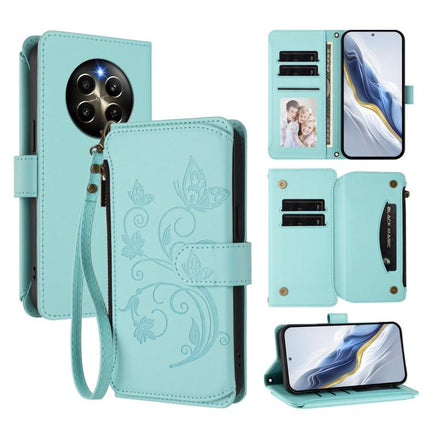Butterfly Love Flower Multi-card Zipper Wallet Leather Phone Case, For Realme C67 4G / 12 Lite 4G Global, For Realme 12 Pro / 12 Pro+ / P1 Pro 5G, For Realme C53 / C51 4G Global