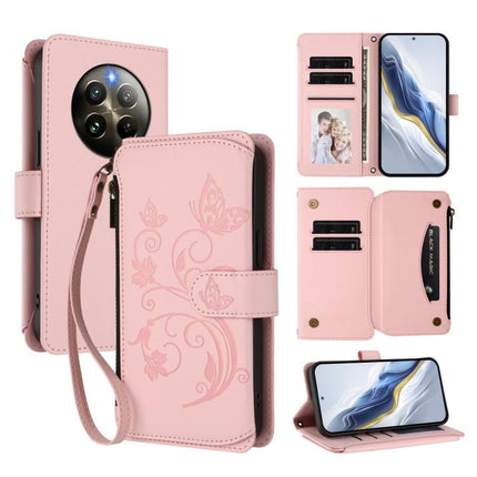 Butterfly Love Flower Multi-card Zipper Wallet Leather Phone Case, For Realme 13 / 12 / 12x / C65 5G Global, For Realme 13 / 12 4G / P1 5G Global, For Realme C63 / C61 / Note 60 4G Global