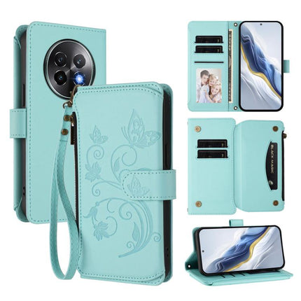 Butterfly Love Flower Multi-card Zipper Wallet Leather Phone Case, For Realme 13+ 5G Global, For Realme 13 Pro / 13 Pro+ 5G Global, For Realme GT 6 5G / GT 6T 5G Global