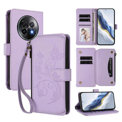 Butterfly Love Flower Multi-card Zipper Wallet Leather Phone Case, For Realme 13+ 5G Global, For Realme 13 Pro / 13 Pro+ 5G Global, For Realme GT 6 5G / GT 6T 5G Global
