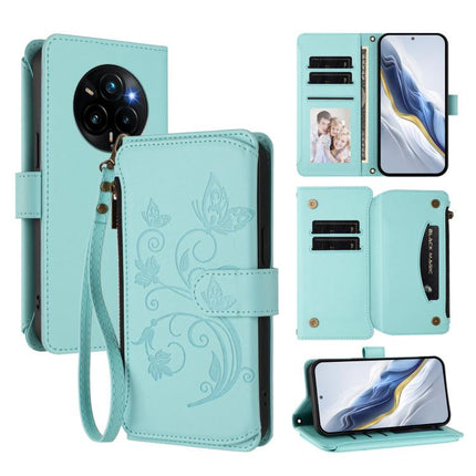 Butterfly Love Flower Multi-card Zipper Wallet Leather Phone Case, For Realme C75 4G Global / 14x 5G India, For Realme 14 Pro+ 5G, For Realme 14 Pro+ 5G Global