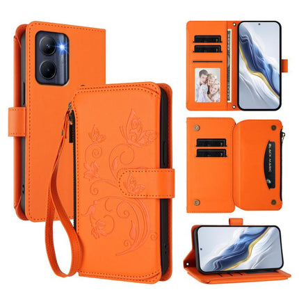 Butterfly Love Flower Multi-card Zipper Wallet Leather Phone Case, For Realme C33 2023 / 2022, For Realme 10T 5G / 10S 5G, For Realme GT3 5G /  GT Neo 5 240W