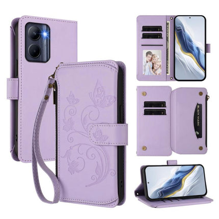Butterfly Love Flower Multi-card Zipper Wallet Leather Phone Case, For Realme C33 2023 / 2022, For Realme 10T 5G / 10S 5G, For Realme GT3 5G /  GT Neo 5 240W