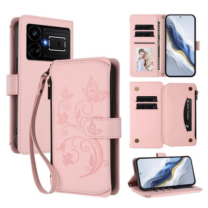 Butterfly Love Flower Multi-card Zipper Wallet Leather Phone Case, For Realme 11 5G Global / C67 5G India, For Realme 11 4G Global, For Realme GT5 240W / GT5 5G