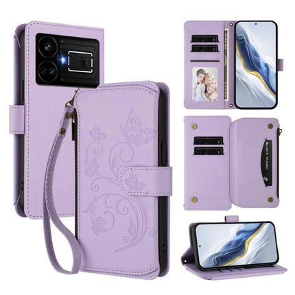 Butterfly Love Flower Multi-card Zipper Wallet Leather Phone Case, For Realme 11 5G Global / C67 5G India, For Realme 11 4G Global, For Realme GT5 240W / GT5 5G