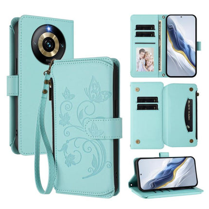 Butterfly Love Flower Multi-card Zipper Wallet Leather Phone Case, For Realme Narzo 60 Pro, For Realme C65 4G Global, For Realme C55 4G Global / Narzo N55
