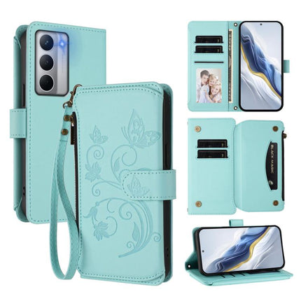 Butterfly Love Flower Multi-card Zipper Wallet Leather Phone Case, For Realme GT 7 5G India, For Realme V70 5G / 14x Global / C75 5G, For Realme Narzo 80x