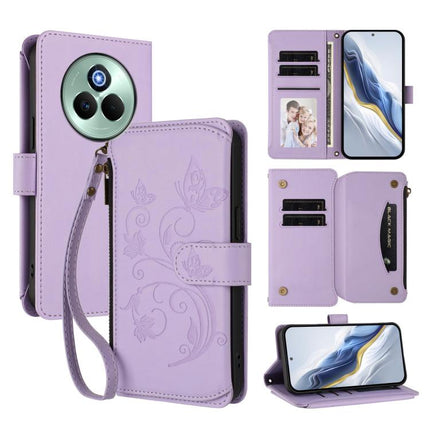 Butterfly Love Flower Multi-card Zipper Wallet Leather Phone Case, For Realme 14 / P3 / 14T 5G Global, For Realme P3 Ultra 5G Global, For Realme P3 Pro 5G Global
