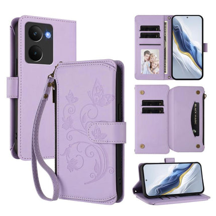 Butterfly Love Flower Multi-card Zipper Wallet Leather Phone Case, For Realme 14 / P3 / 14T 5G Global, For Realme P3 Ultra 5G Global, For Realme P3 Pro 5G Global