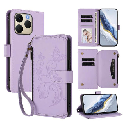 Butterfly Love Flower Multi-card Zipper Wallet Leather Phone Case, For Realme P4 5G, For Realme 15T 5G Global, For Realme C71 4G India