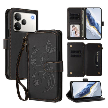 Butterfly Love Flower Multi-card Zipper Wallet Leather Phone Case, For Realme P4 5G, For Realme 15T 5G Global, For Realme C71 4G India