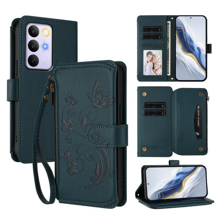 Butterfly Love Flower Multi-card Zipper Wallet Leather Phone Case, For Realme C83 India / C85 / 15X, For Realme Narzo 80 Pro, For Realme P4 Pro 5G